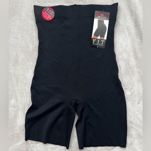 NWT FIT Black High-Waisted Shapewear Shorts